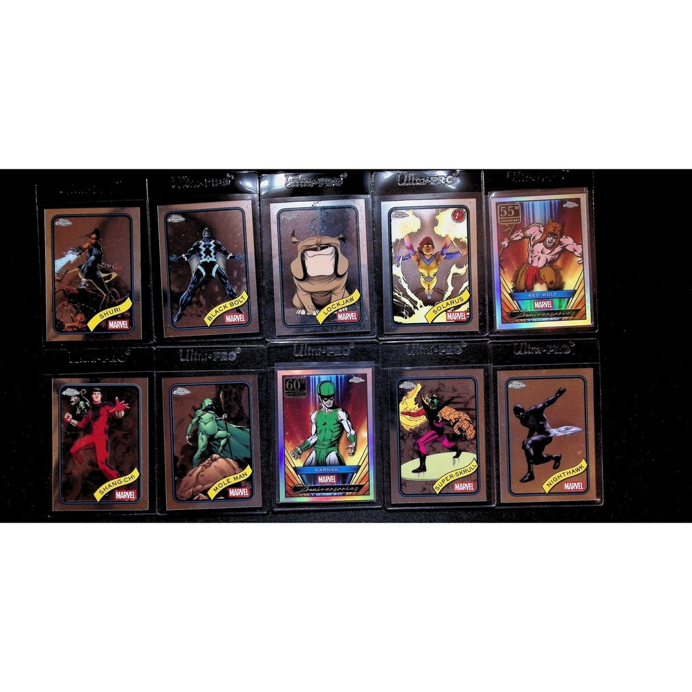 Topps Trading Card Lot Marvel Chrome Shuri Black Bolt Shang-Chi # Comic Cards